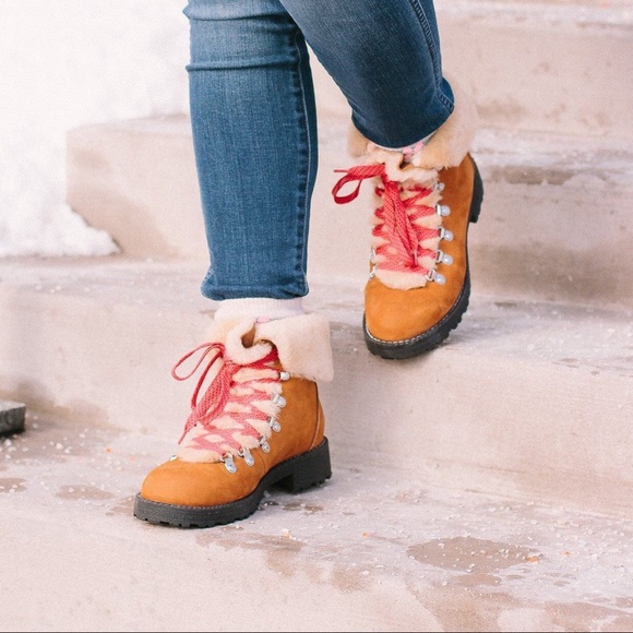 nordic genuine shearling cuff winter boot